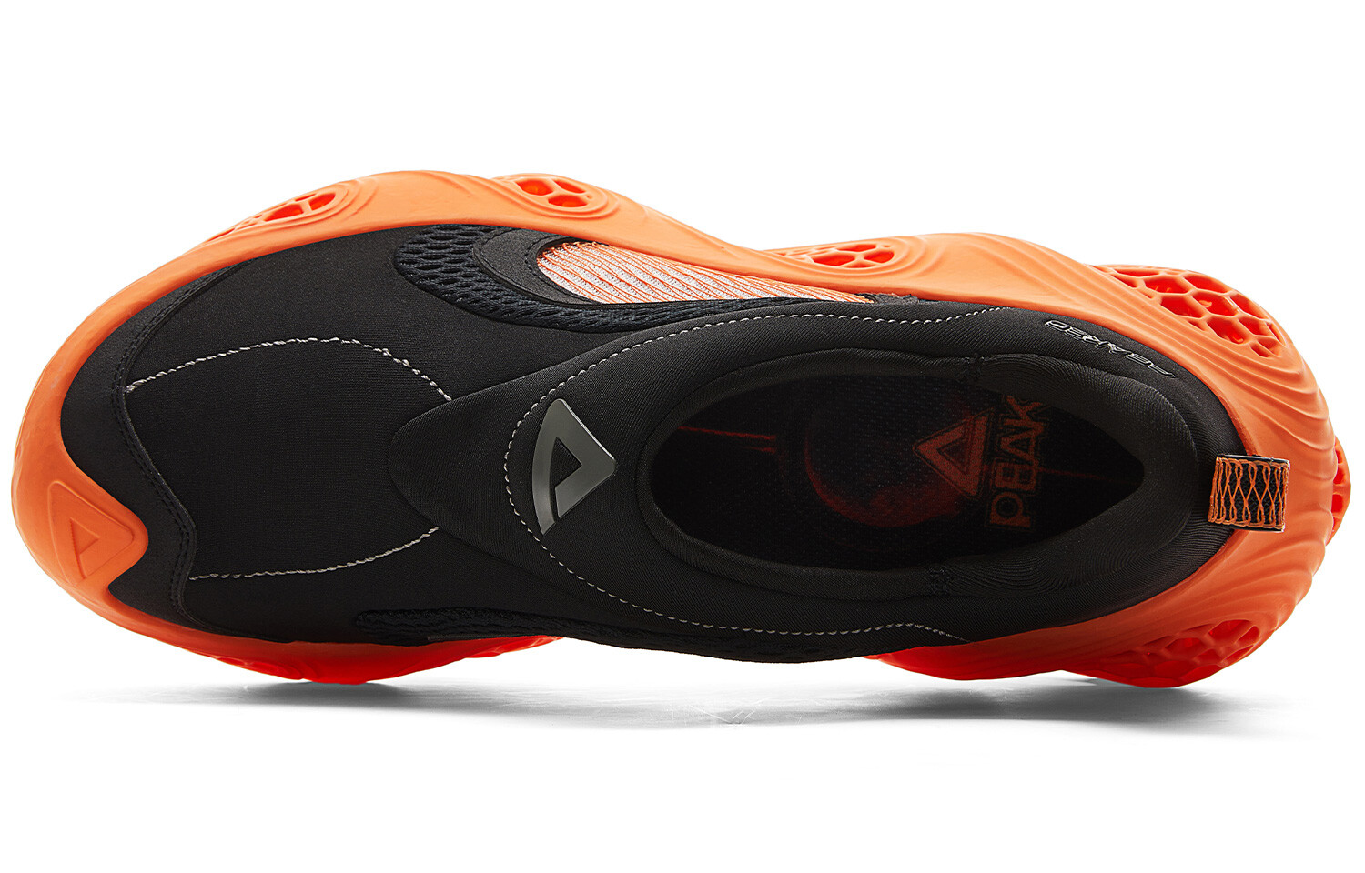 Кроссовки PEAK Lifestyle Shoes Men Low-top Black/orange, черный/белый — фото 4