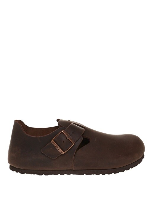 

Коричневые мужские кожаные тапочки Birkenstock