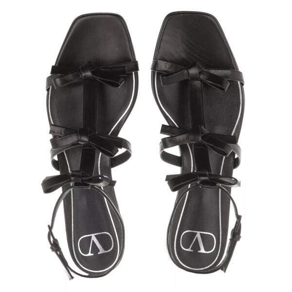 Сандалии french bow flat sandals Valentino Garavani, черный — фото 4