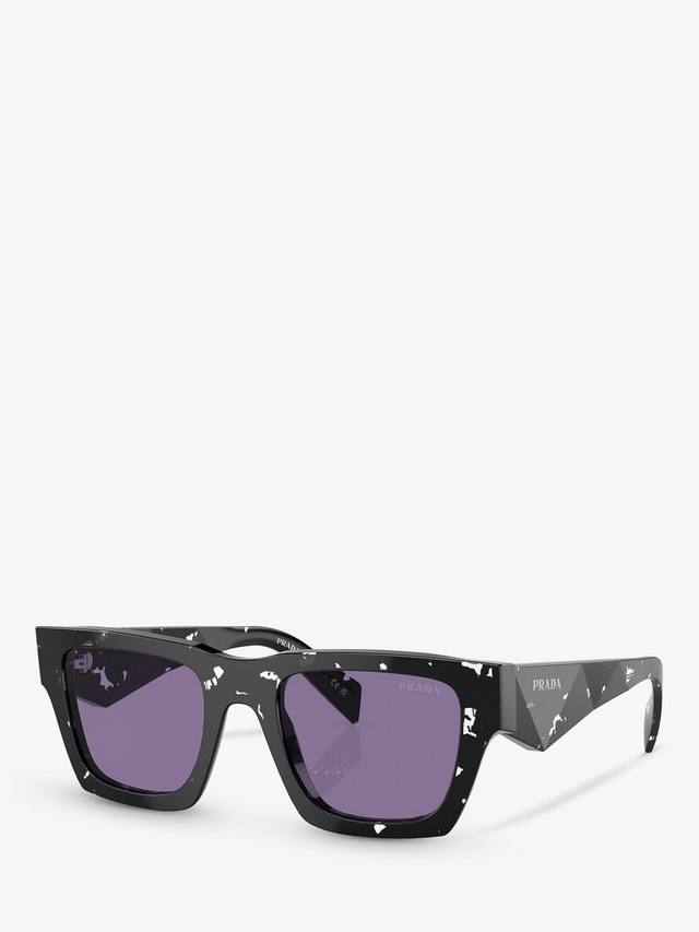 

Мужские прямоугольные солнцезащитные очки pr a06s Prada, цвет Black Tortoise/Violet