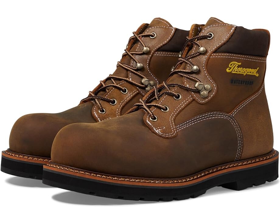 

Ботинки Thorogood Iron River 6" Waterproof Round Toe Safety, цвет Crazy Horse