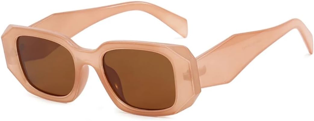 

Модные солнцезащитные очки, классические ретро-очки для женщин, винтажные, для путешествий, маленькие, неправильной формы, женские очки, мужские очки UV400 VVTWSSW, Tea Brown