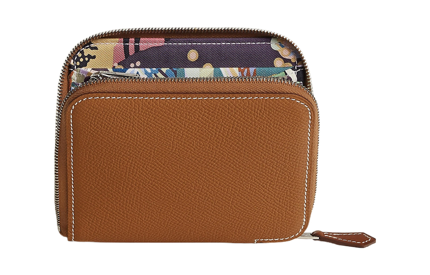 

Hermès Silk'In Epsom Calfskin With Barénia Calfskin Кошелёк Unisex Золотой и Чёрная Смородина