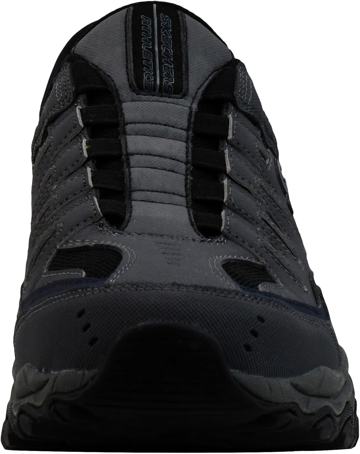 Мужские мокасины Skechers Afterburn M. Fit Ridgeburn без застежек с легким надеванием, Charcoal — фото 2