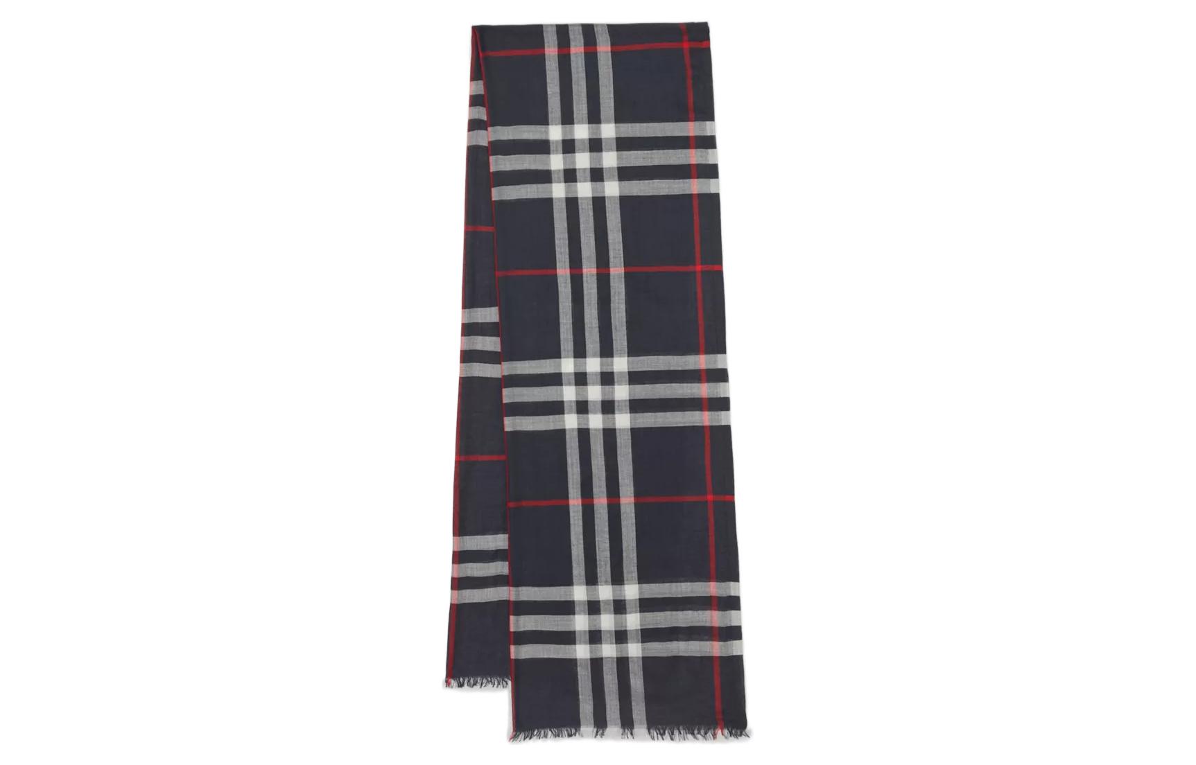 

Burberry Шёлковый шарф унисекс морской синий, Marine Blue