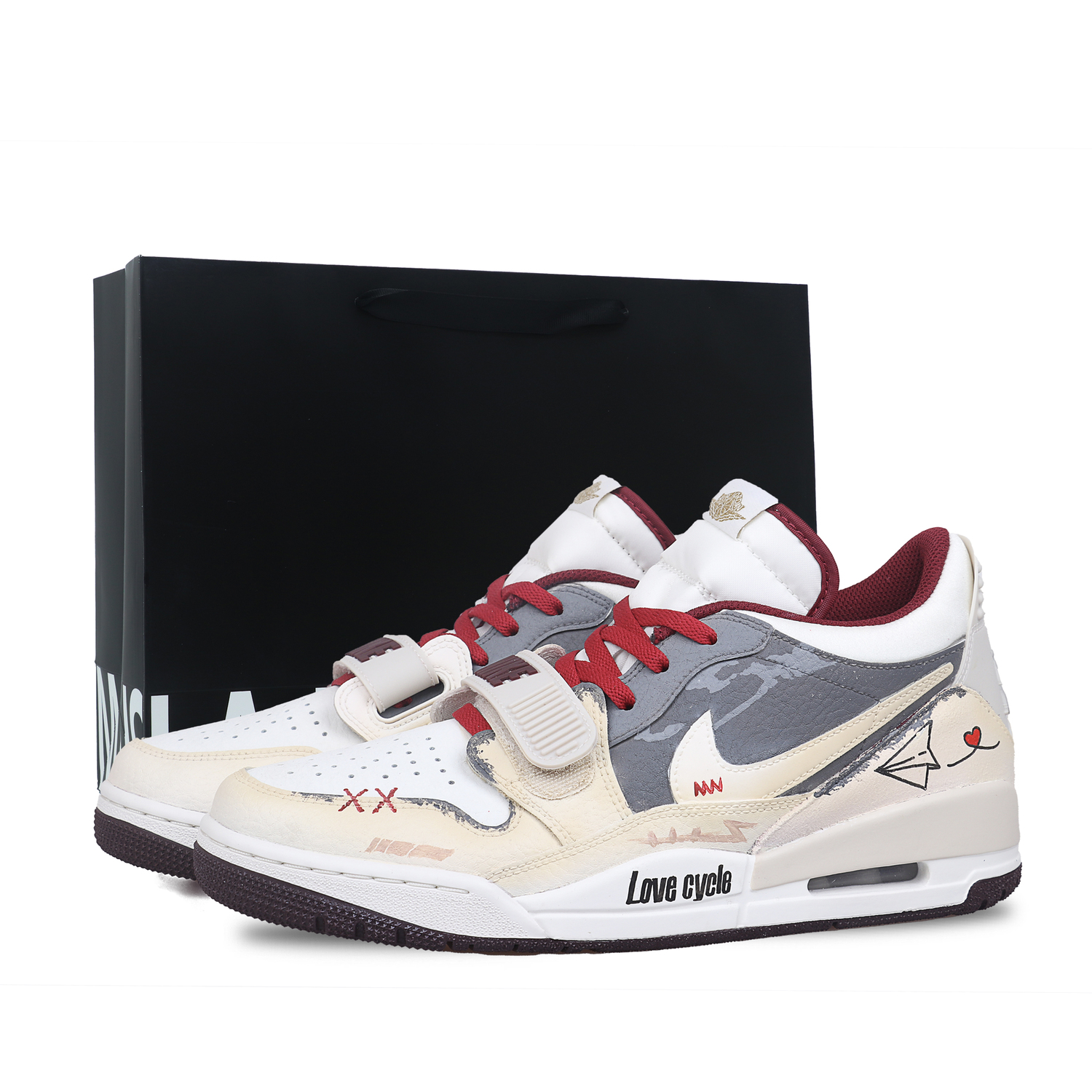 

Legacy 312 Cushioning Support Low top Vintage баскетбольные кроссовки мужские Jordan, бежевый/коричневый