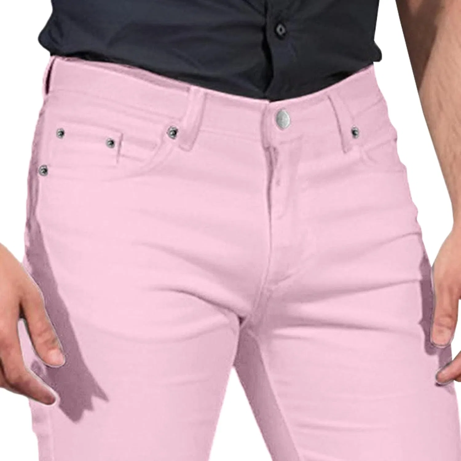 Джинсы клеш Relaxed Fit, розовый — фото 2