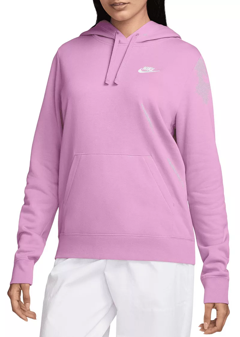 

Женский флисовый пуловер с капюшоном Nike Sportswear Club, цвет Beyond Pink