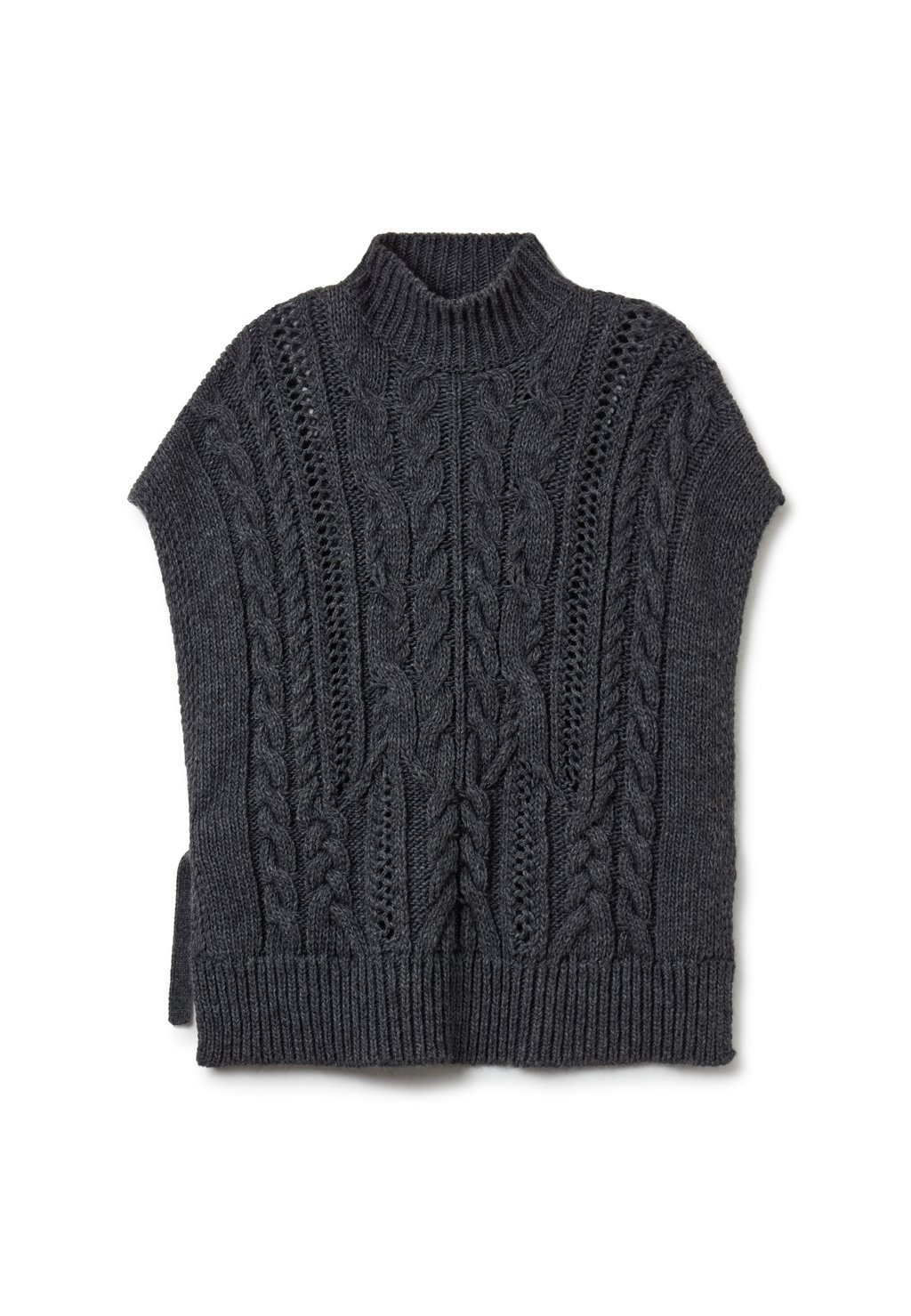 

Жилет CLOSED CABLE-KNIT WITH HIGH Stefanel, серый