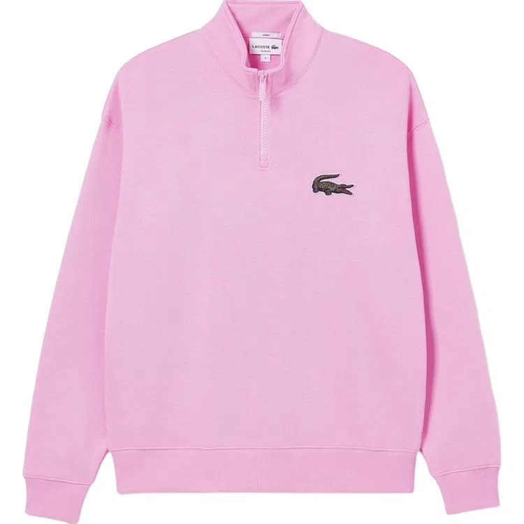 Свитшот унисекс LACOSTE Light Purple, универсальный дизайн, светло-фиолетовый