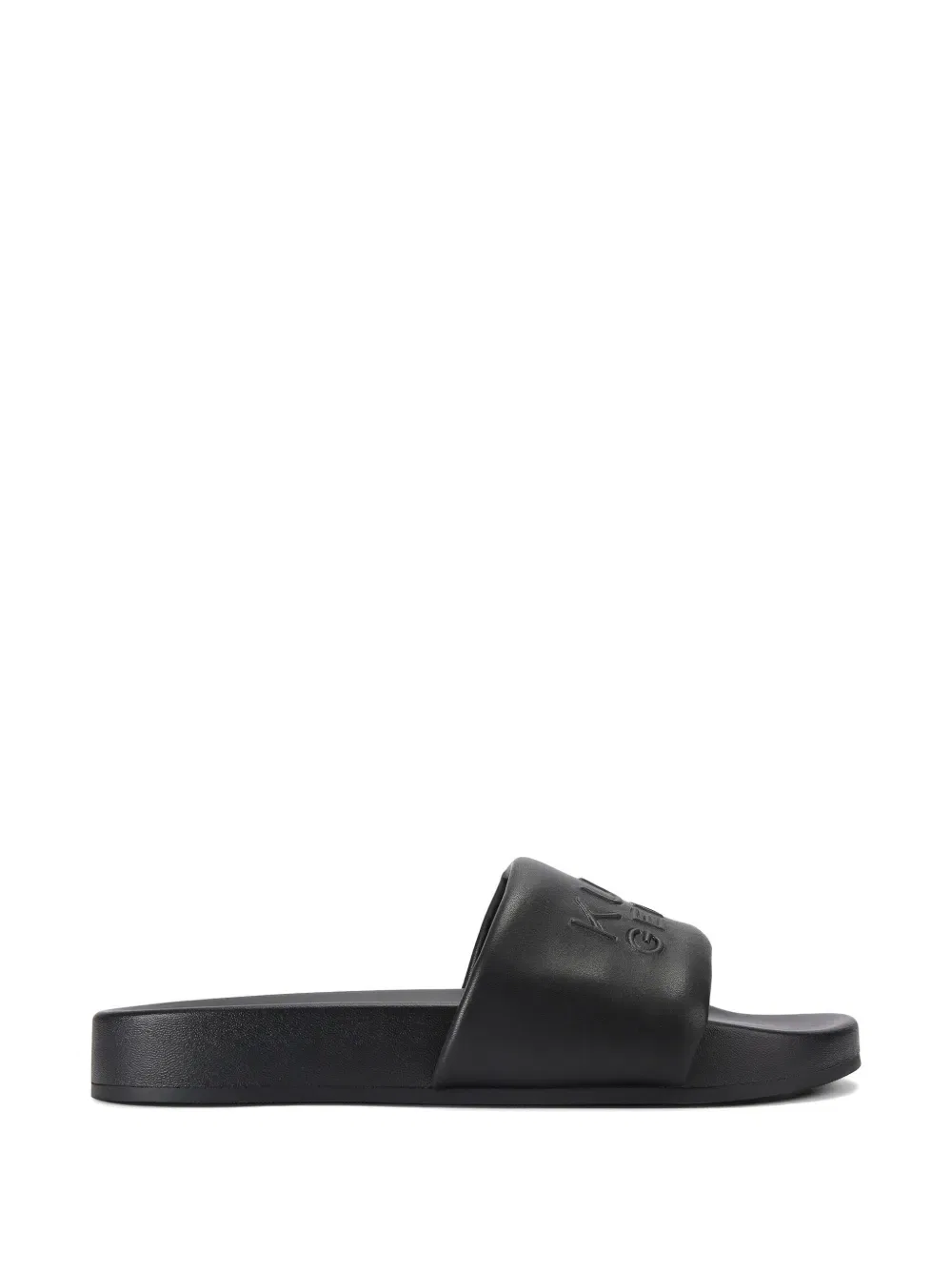 Многослойные шлепанцы с тисненым логотипом Kurt Geiger London, черный