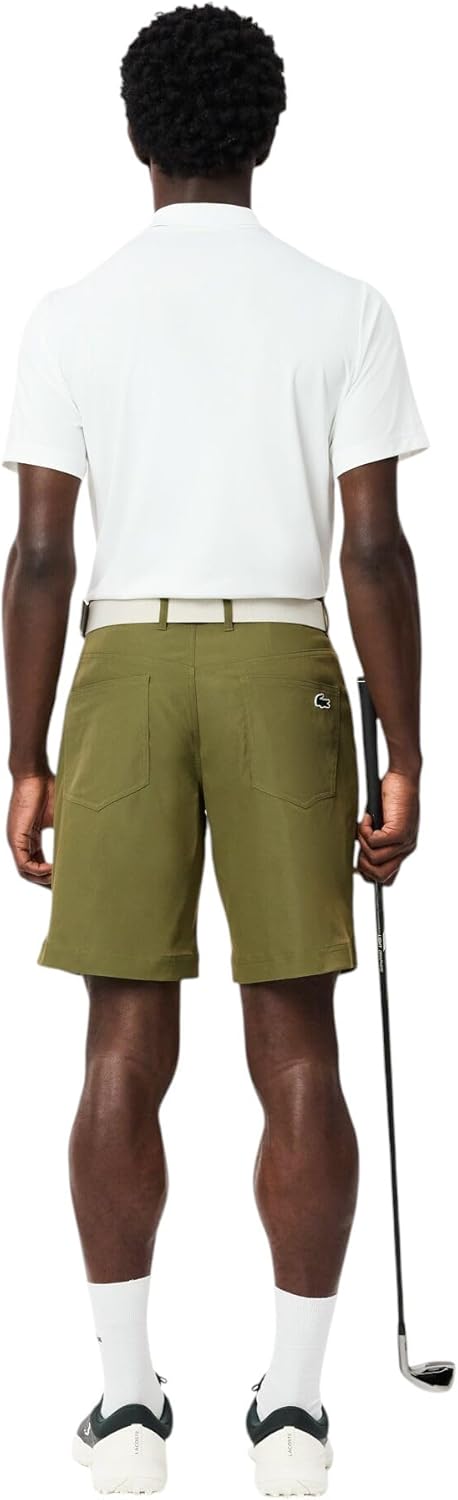 Шорты Lacoste Ultra Dry, для гольфа и спорта, хаки — фото 3