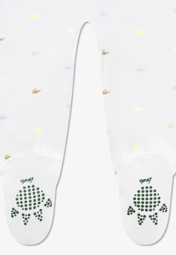 Пижама унисекс с закрытыми ступнями и покрывалом Lacoste, White — фото 4