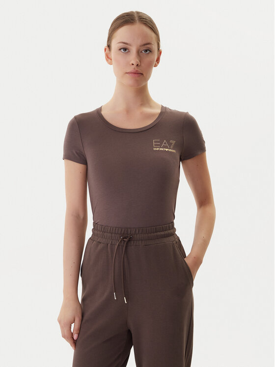 

Футболка slim fit 8NTT65 TJDQZ U6063 Ea7 Emporio Armani, коричневый