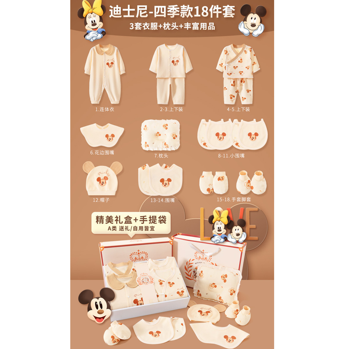 Подарочная коробка для малышей и детей ясельного возраста Disney, [Box]1 8-Piece Set All-Season — фото 3