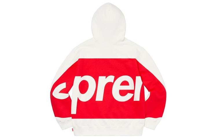 

Толстовка Supreme Embossed Logo с капюшоном, белый / красный