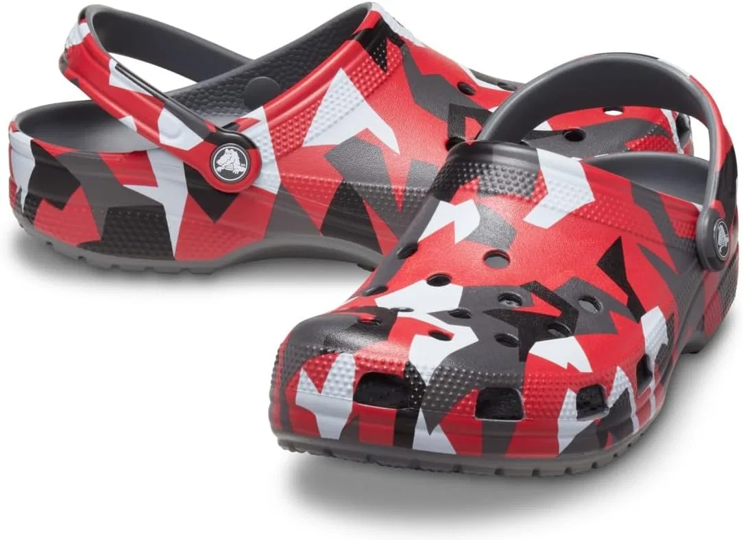 Классические камуфляжные сабо Crocs унисекс для взрослых, Slate Grey Multicoloured — фото 2