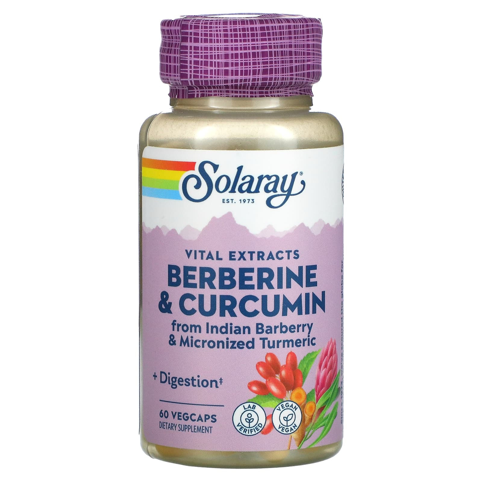 

Solaray Berberine & Curcumin Root Extracts 600mg 60 VegCaps