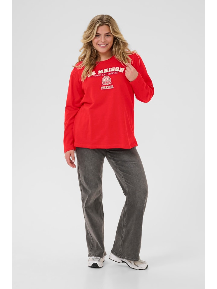 

Толстовка свободного кроя KCberla насыщенного красного цвета KAFFE curve