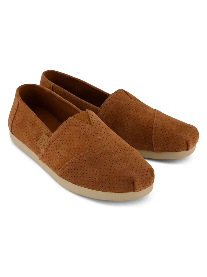 Слипперы из кожи, TOMS, светло-коричневый — фото 4