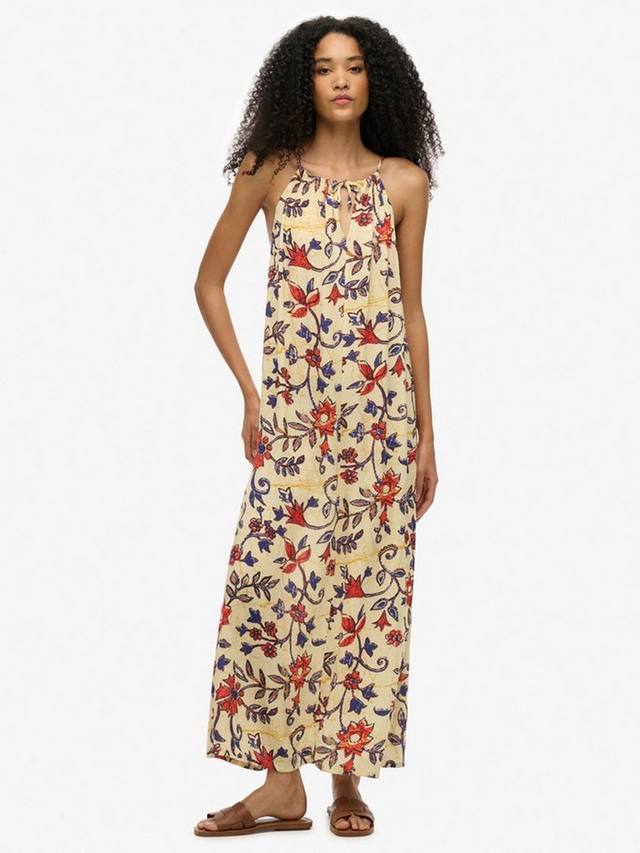 

Пляжное платье макси на бретельках Superdry, цвет Batik Vines Cream