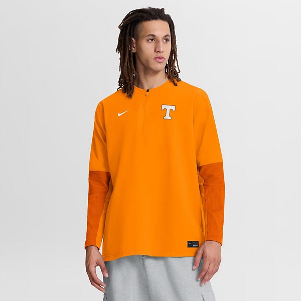 Мужская ветровка tennessee orange tennessee volunteers dugout dri-fit с длинным рукавом и четвертью молнии Nike — фото 2