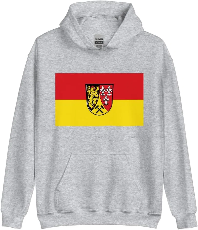 Толстовка с капюшоном Flag of Amberg Sulzbach Germany Generic, серый