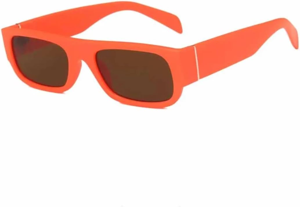 

Солнцезащитные очки с защитой UV400 | Большая оправа, панк-стиль, яркие линзы | Для женщин и мужчин, для занятий спортом на открытом воздухе и вождения DSVIGF, Orange Brown