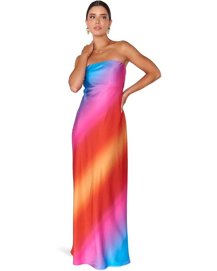 

Платье Show Me Your Mumu Taylor Tube Maxi Dress, цвет Sunset Ombre