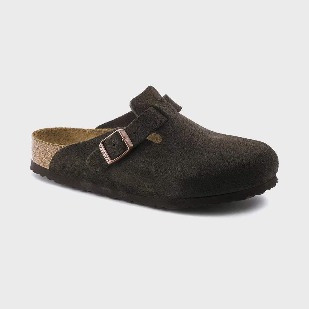 Мужские блуферы Boston SFB из замши цвета мокко от Birkenstock