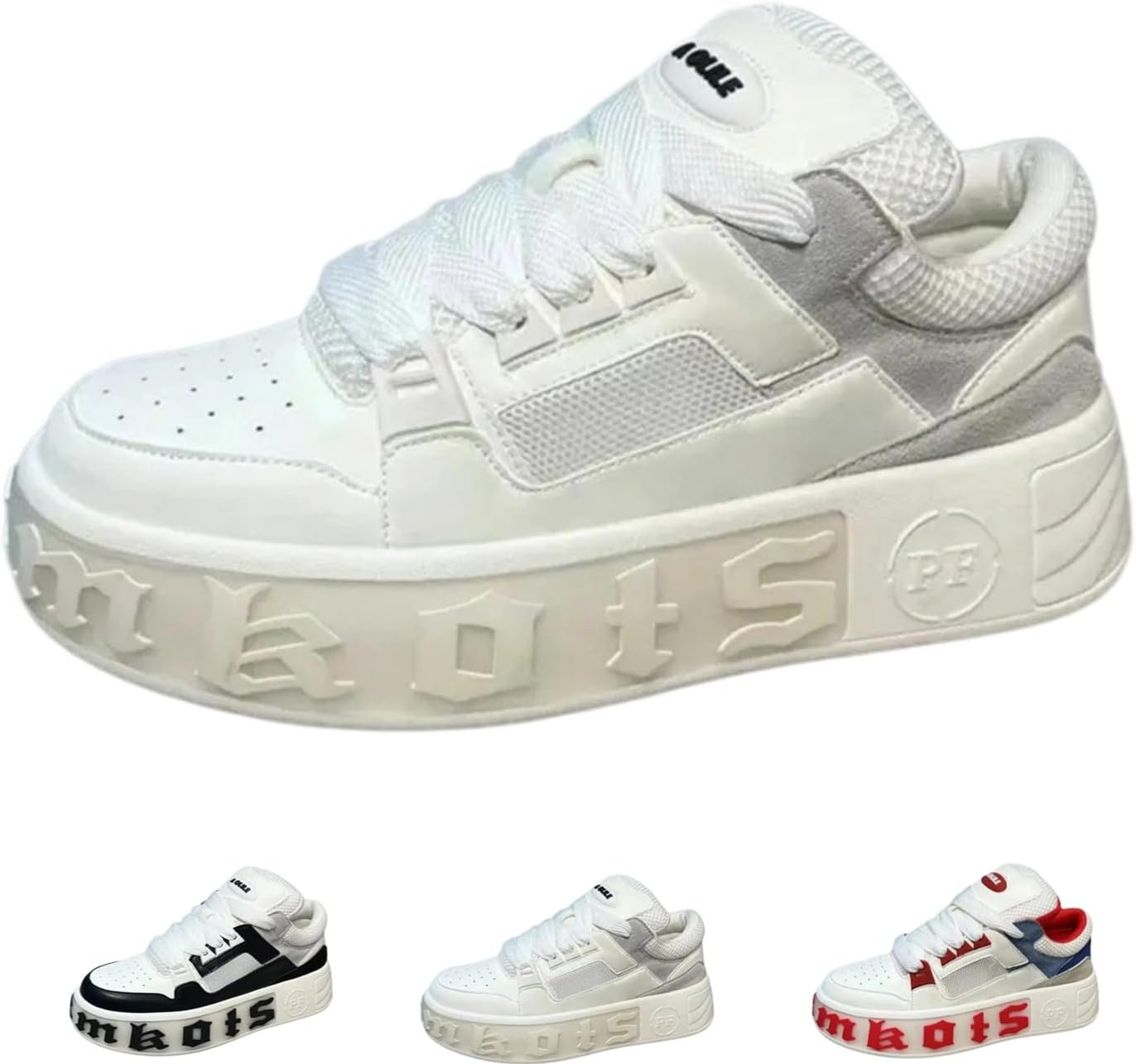 

Повседневные модные кроссовки на платформе для мужчин и женщин с дышащей сеткой, противоскользящие, удобные, уличная обувь для прогулок по набережной Macefil, белый