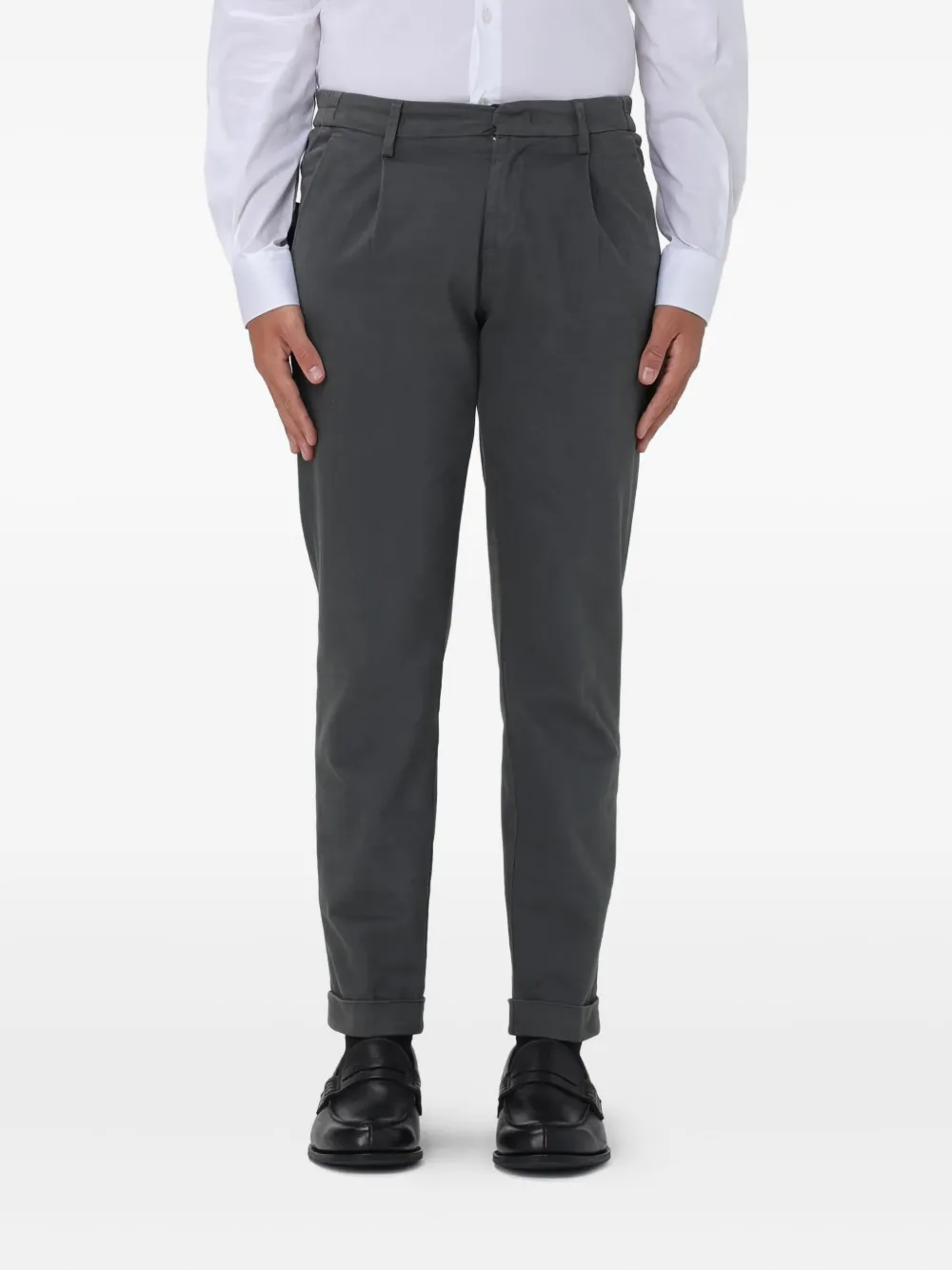 

Плиссированные брюки Fay, серый