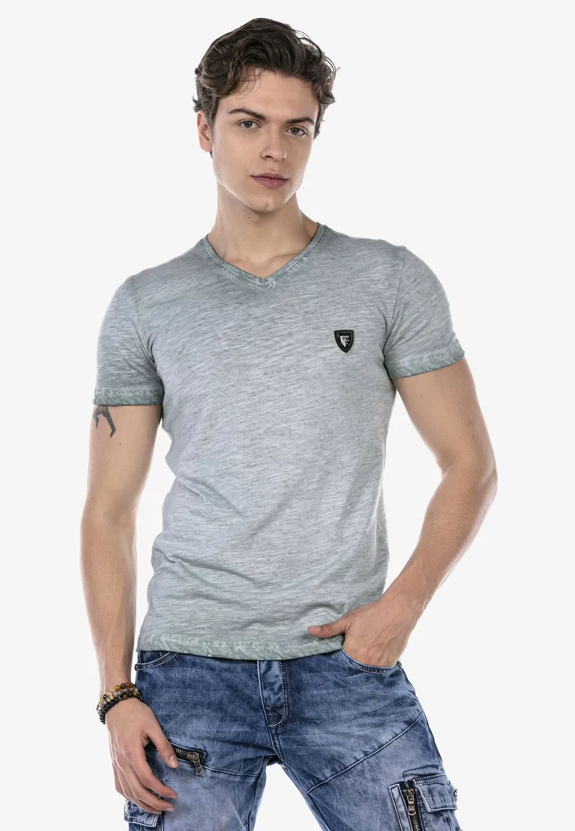 

Футболка Cipo & Baxx "CT647" с пестрым узором, цвет Blau-Meliert