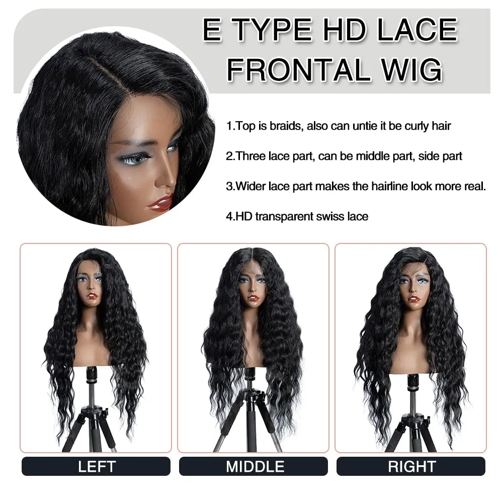 Длинный синтетический парик «Lace Front Curly» от FASHION IDOL Fashion Idol, Natural Black — фото 3