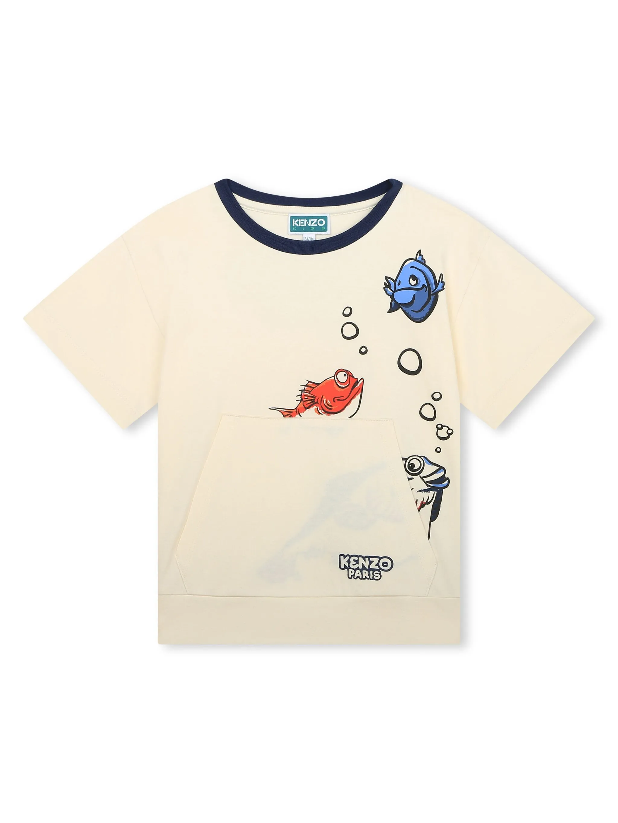 

Футболка с графичным принтом Kenzo Kids, нейтральный
