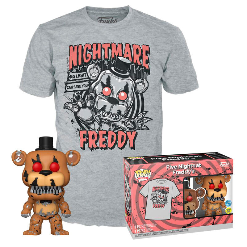

Фнаф Funko POP! кошмарный фредди (gw) + футболка Five Nights at Freddy's