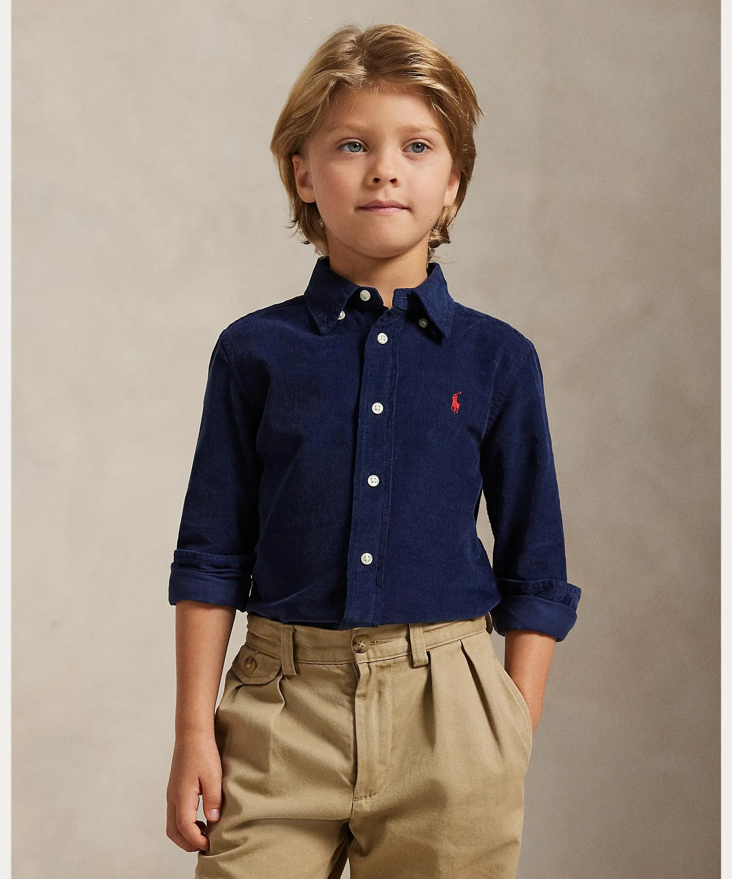 Детская рубашка Polo Ralph Lauren из хлопка