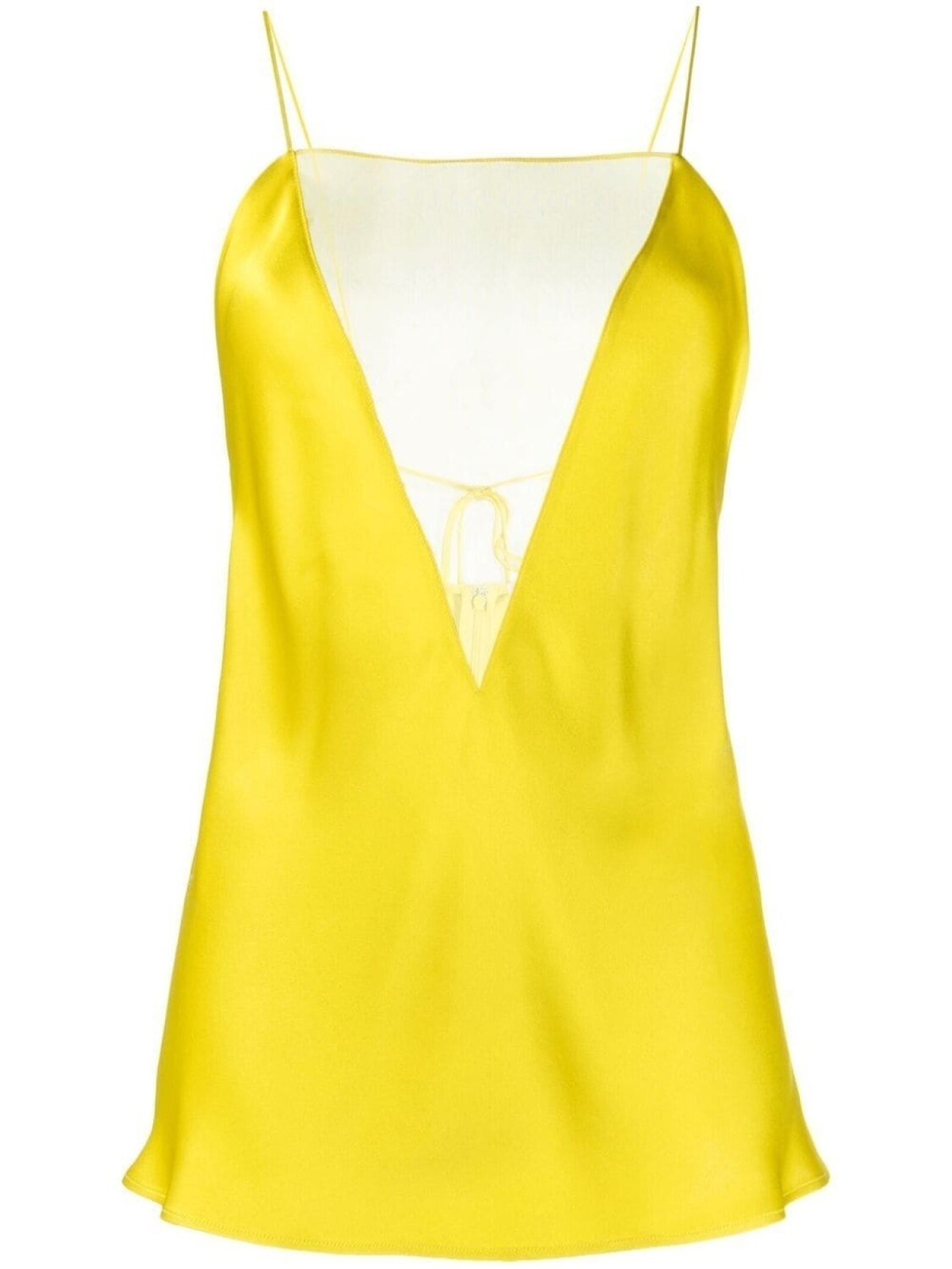 

Stella McCartney шелковый топ на бретелях, желтый