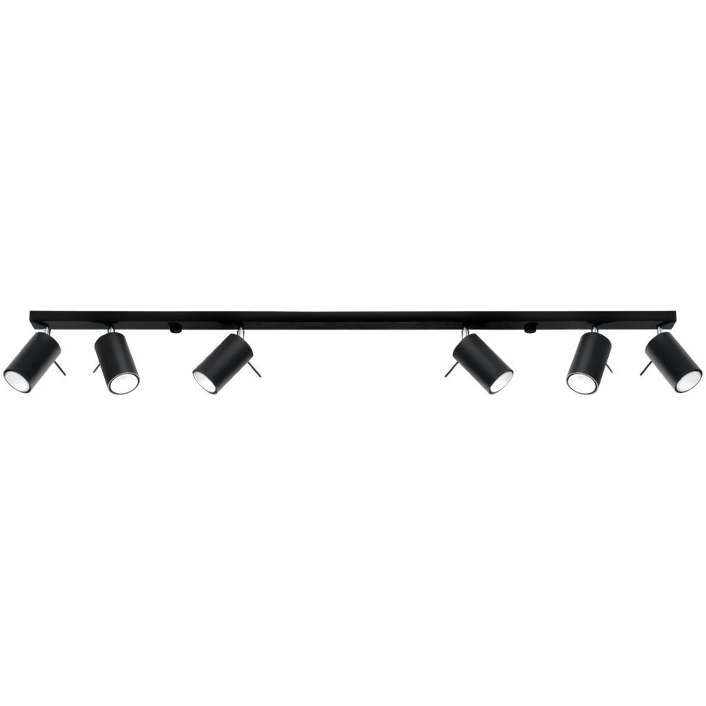 

Потолочный светильник RING 6L черный 6xGU10 40W сталь 16x6x118см Sollux Lighting