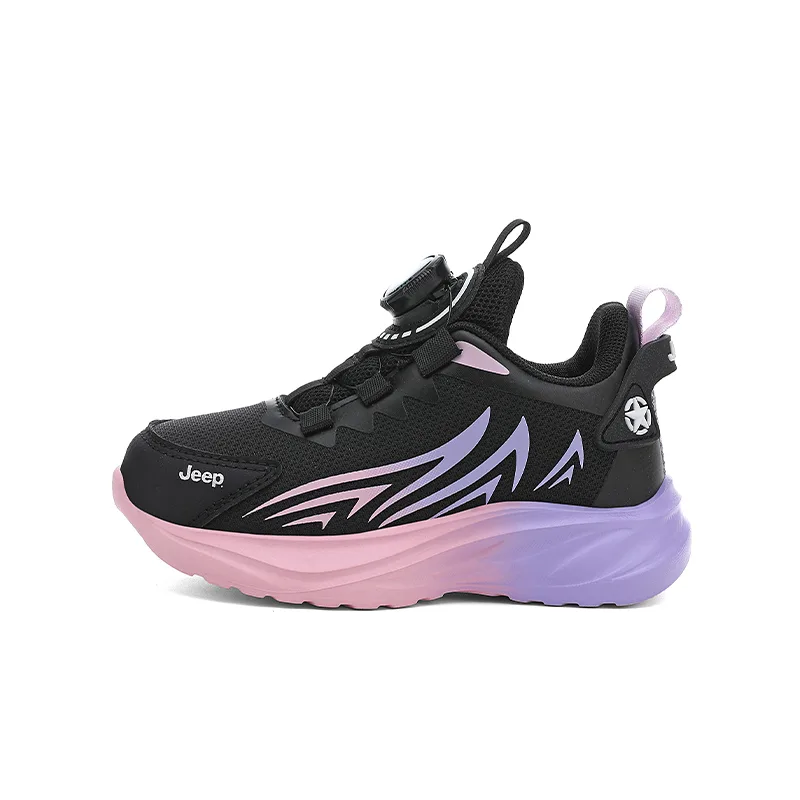 Детские кроссовки Low top Jeep, Black Pink (Leather Upper)