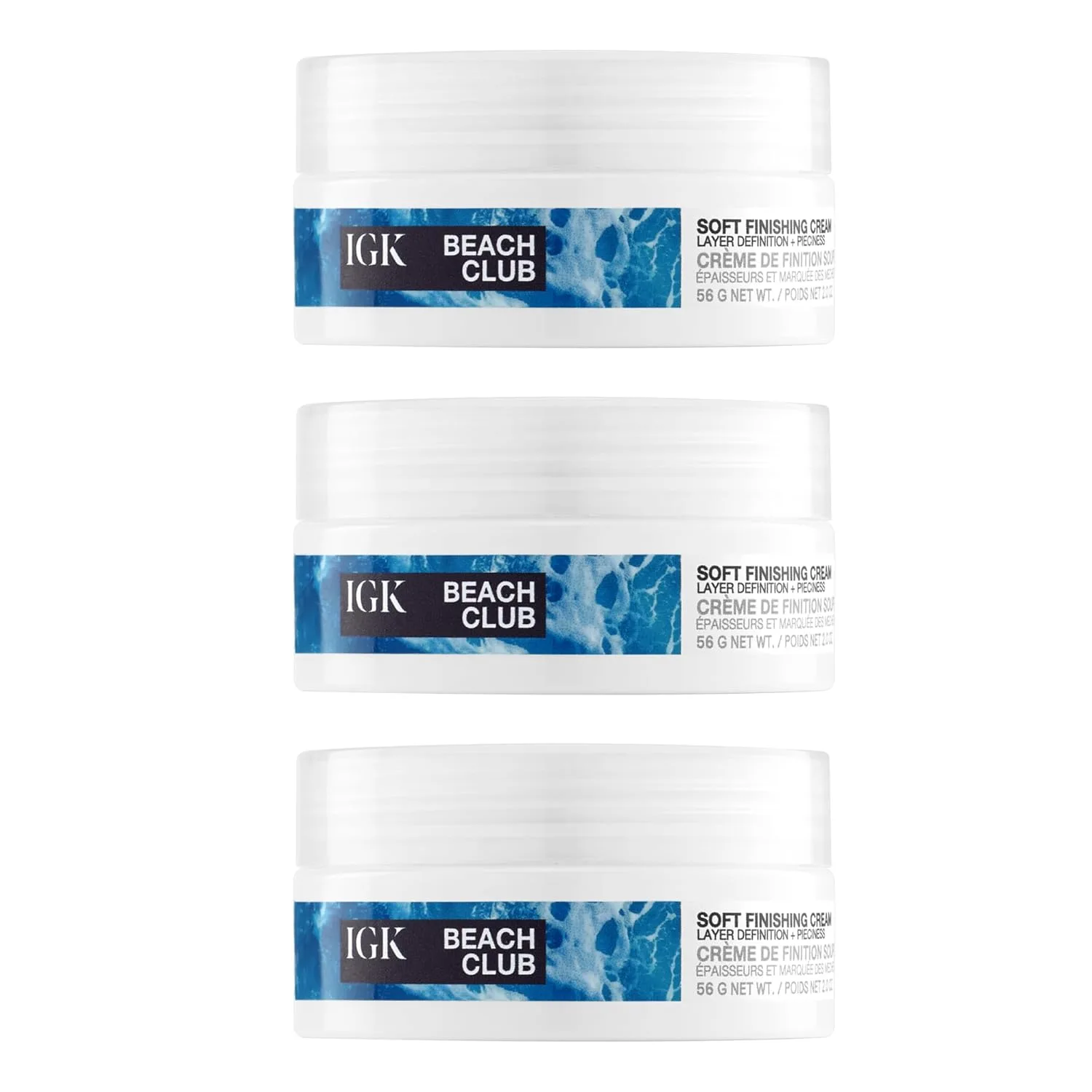 Набор из 3 укладочных паст IGK Beach Club Soft Styling Paste - гибкая фиксация и текстура для всех типов волос - матовый финиш и контроль над пушистостью.