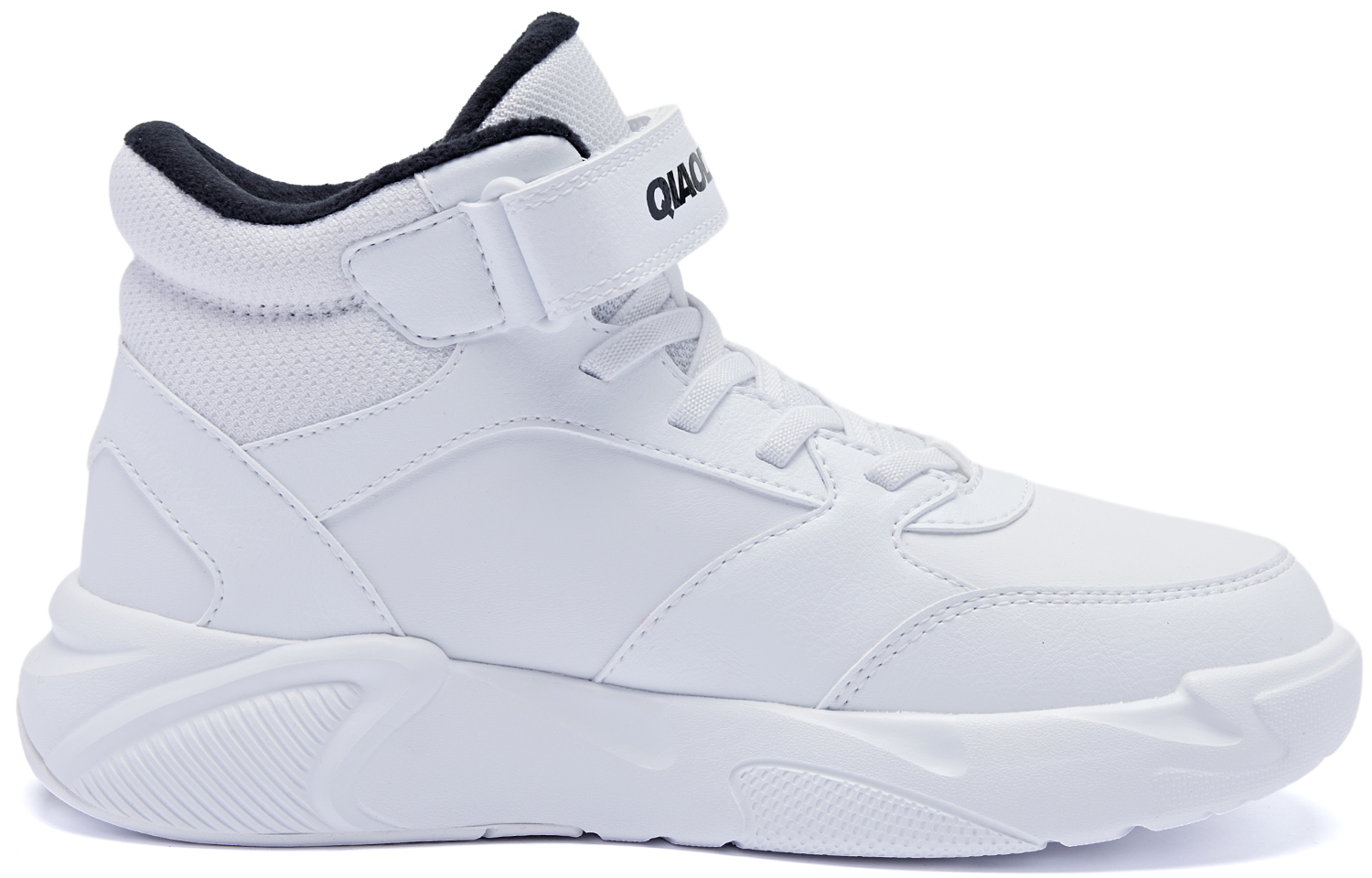 QIAODAN Детские кроссовки Jordan White Phantom Green с высоким берцем, устойчивые к износу и противоскользящие, для подростков — фото 2