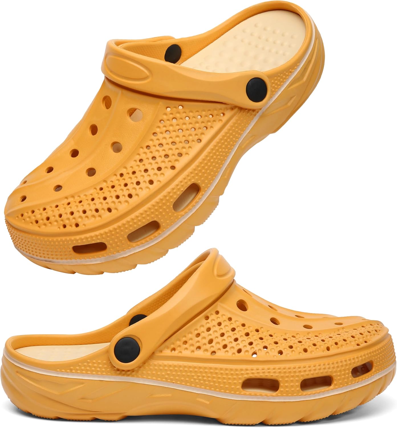 

Женские и мужские ортопедические сабо с поддержкой свода стопы, садовые туфли, сандалии, тапочки с стельками при плантарном фасциите Inminpin, ярко-желтый