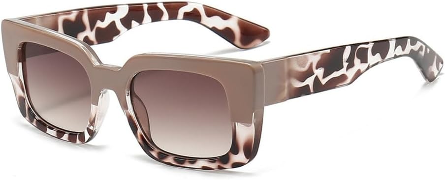 

Популярные модные солнцезащитные очки маленького прямоугольного размера для женщин, ретро-очки с леопардовым принтом, солнцезащитные очки UV400 для мужчин. Модные солнцезащитные очки TYUVIVO, Brown