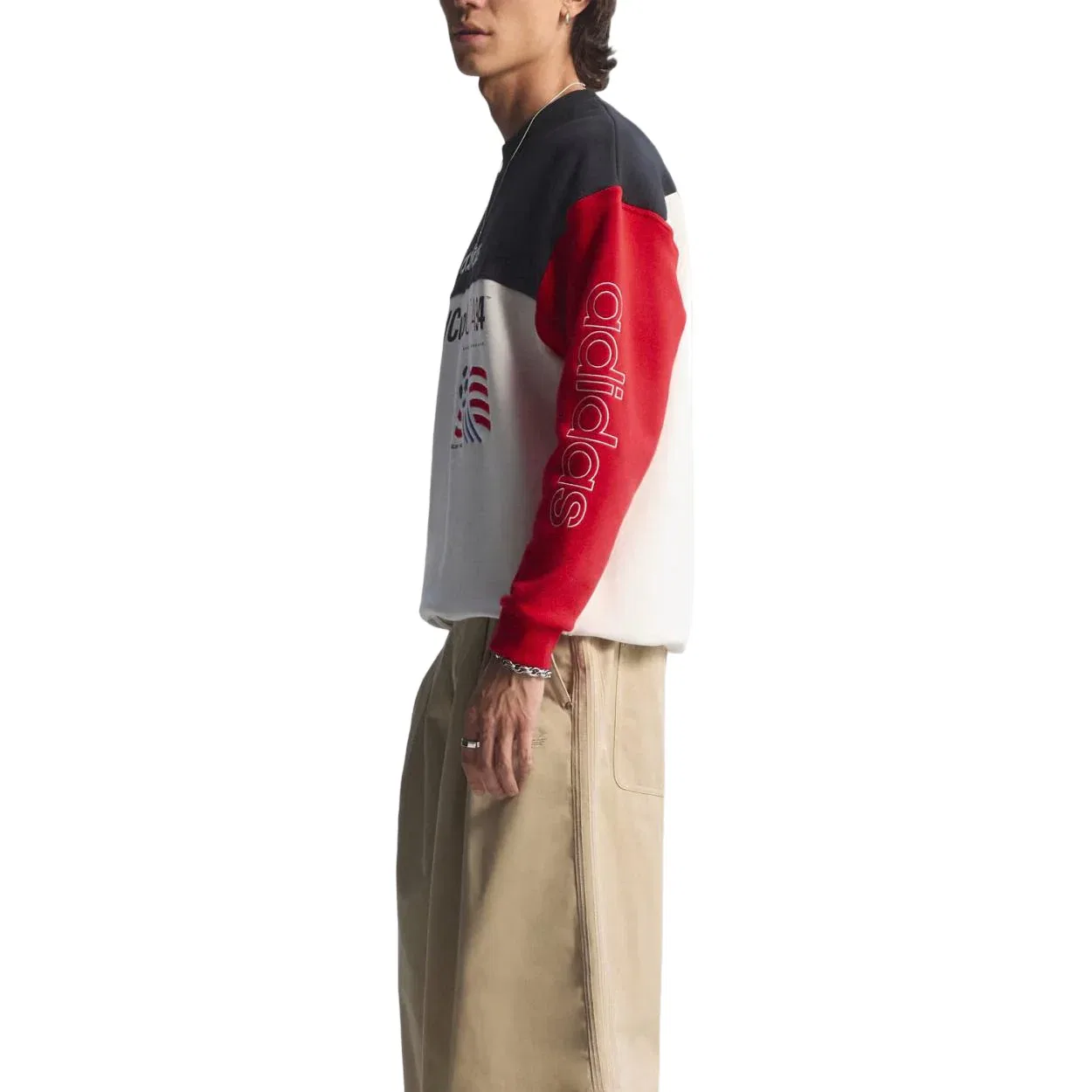 Футболка Adidas World Cup USA Graphic Sweatshirt 'Black White Red' KC5447, мультиколор — фото 2