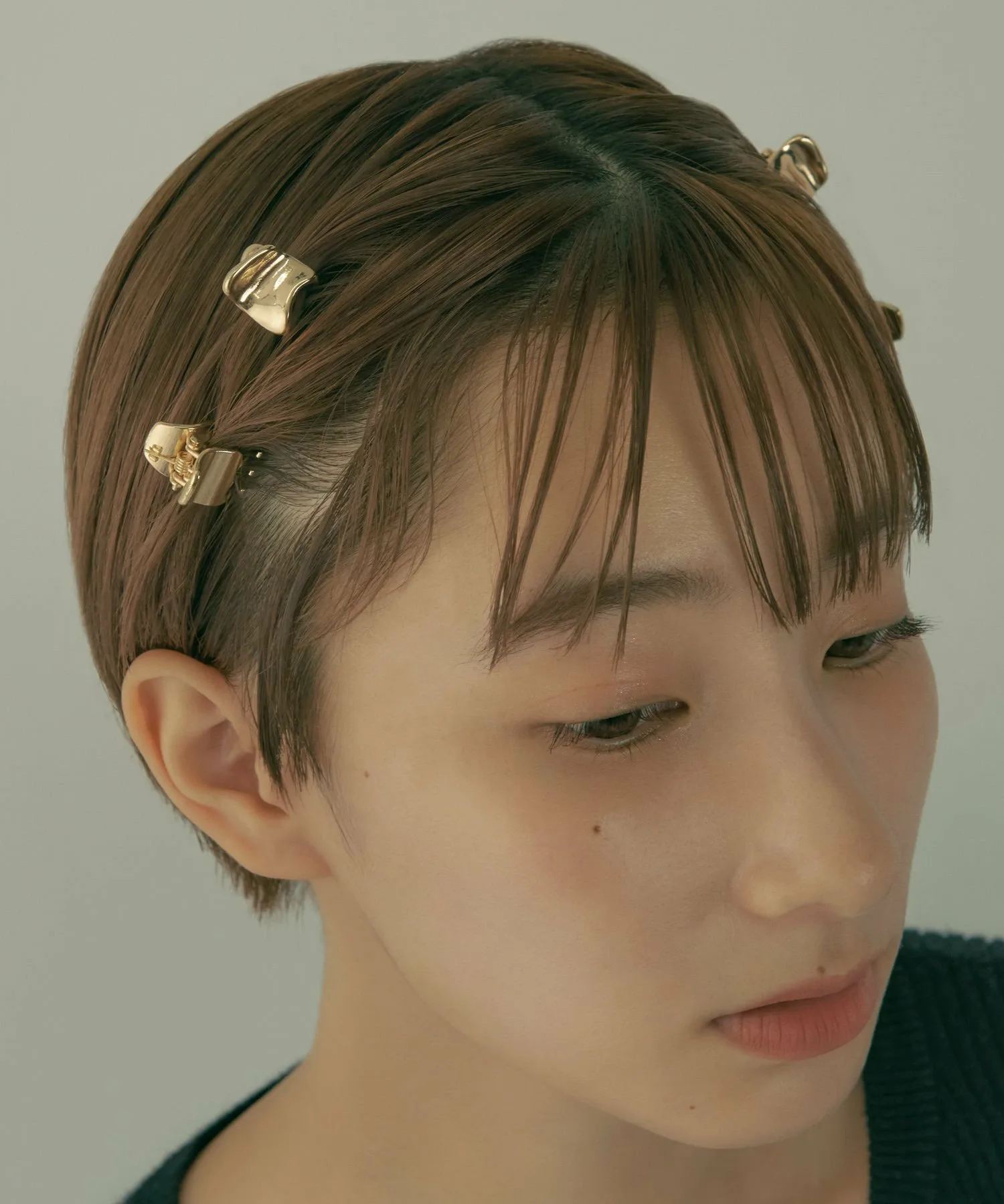 Набор мини-зажимов для волос Chubby Metal Set Mini Vance Clip Goldy, Light Gold