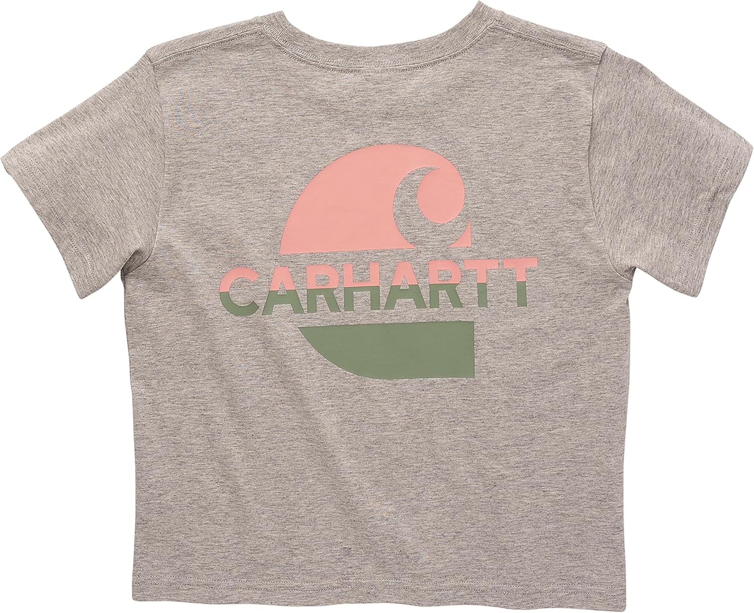 Футболка Carhartt для девочек с короткими рукавами и логотипом, Grey Heather — фото 2