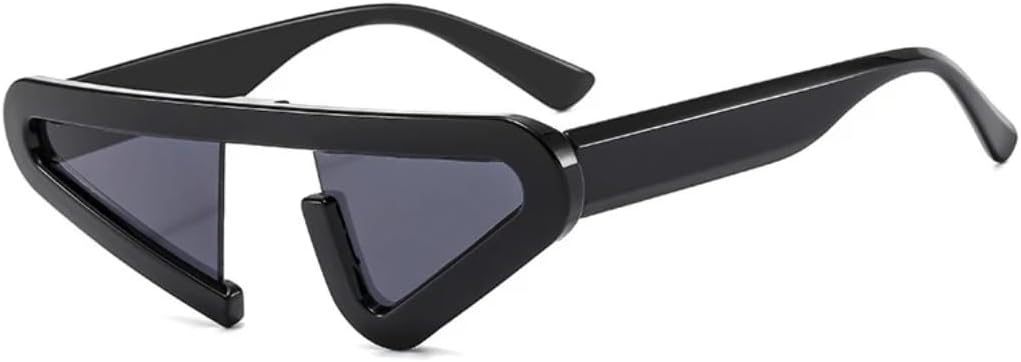 

Винтажные уникальные солнцезащитные очки «кошачий глаз» для женщин, модные полуободковые очки с градиентным переходом цвета, защита от УФ-излучения UV400 для мужчин UUPTTPL, Black Grey