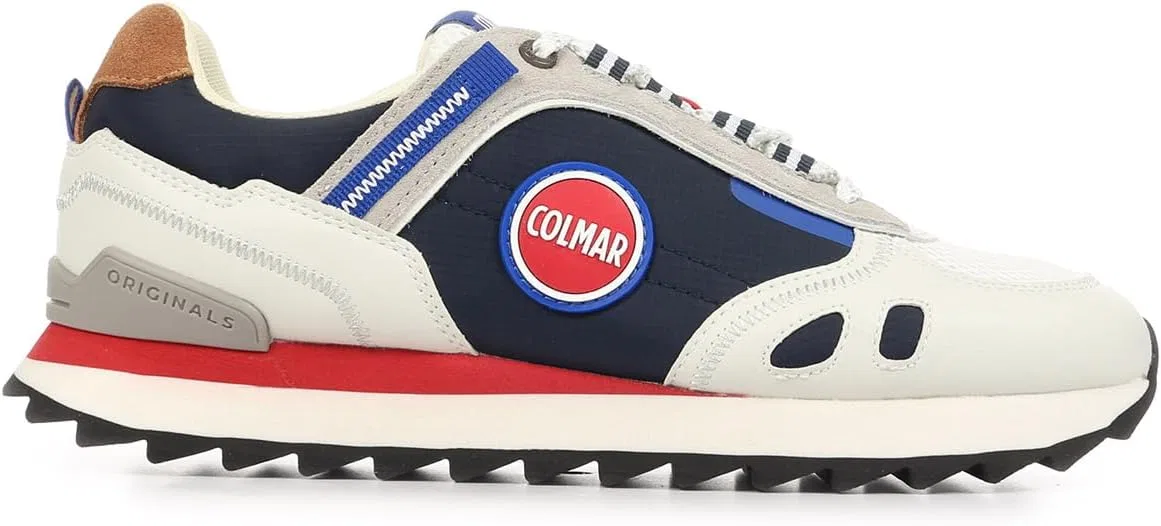 Кроссовки Colmar Unisex Travis Sport Dual Zapatillas, White Navy Red — фото 2
