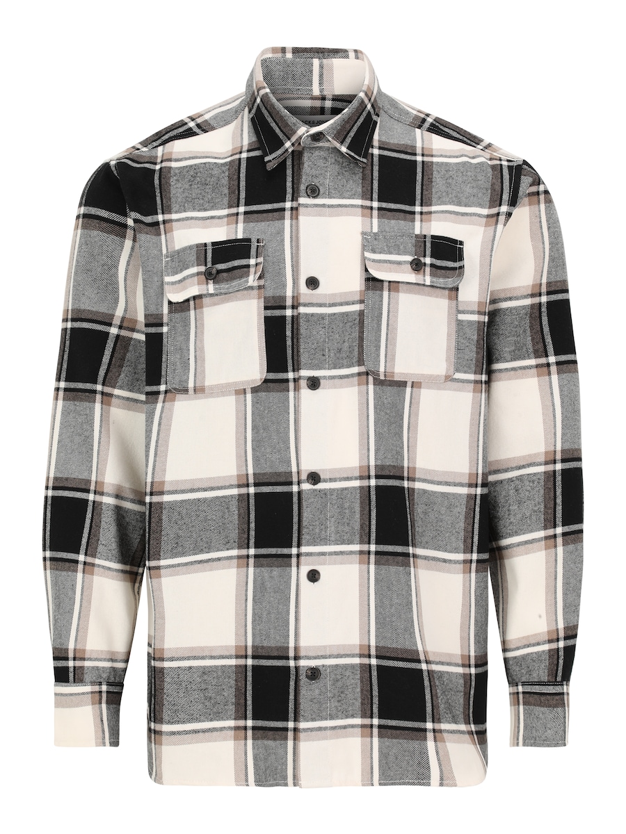 

Рубашка на пуговицах классического кроя Jack & Jones Plus JJECHARGE, кремовый